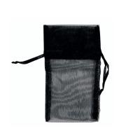 Organza drawstring pouch (black)-2 3/4